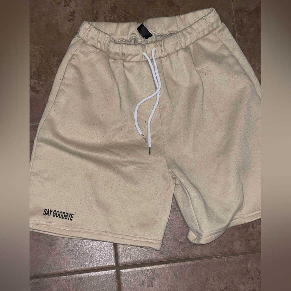 Tan Cotton shorts